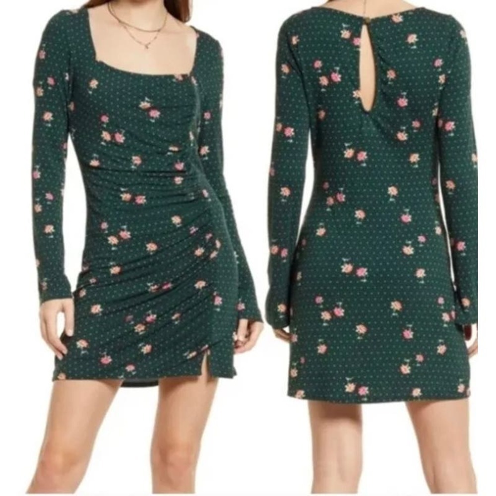 Free People Celia Long Sleeve Body-con Mini Dress